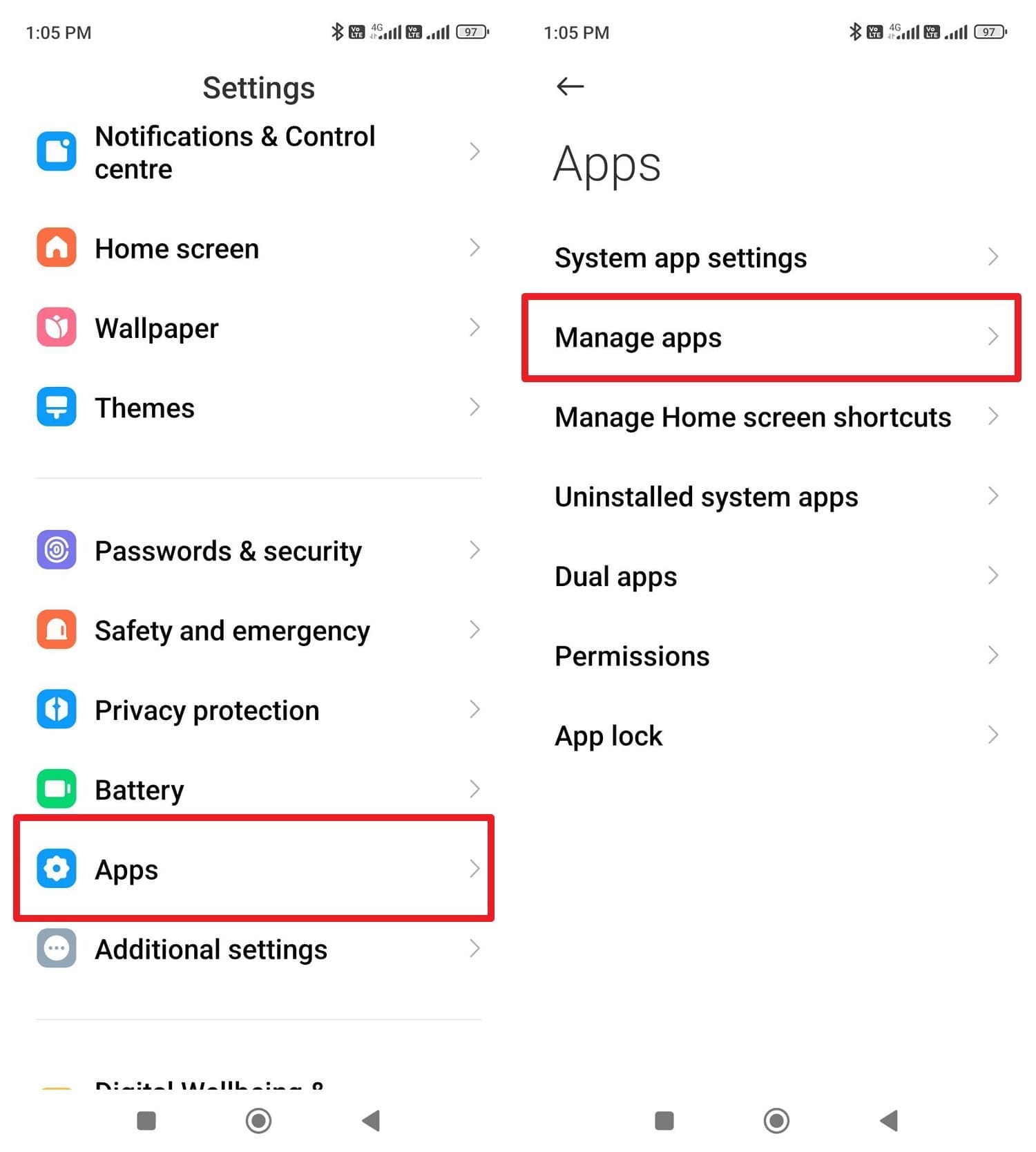choose apps and manage apps