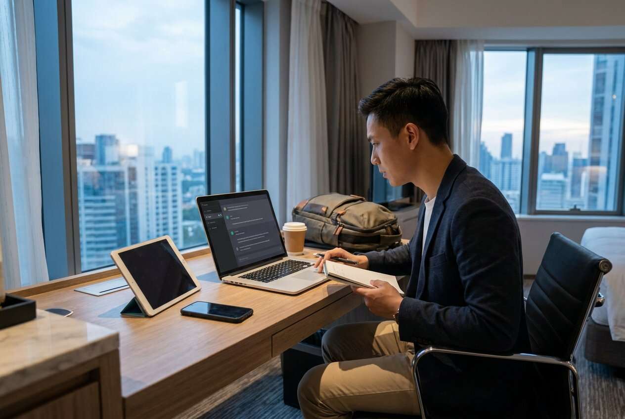 cross device workspace setup for business travel: ai prompt guide | dr.fone prompt guide