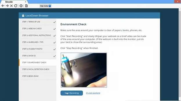 lockdown browser environment check
