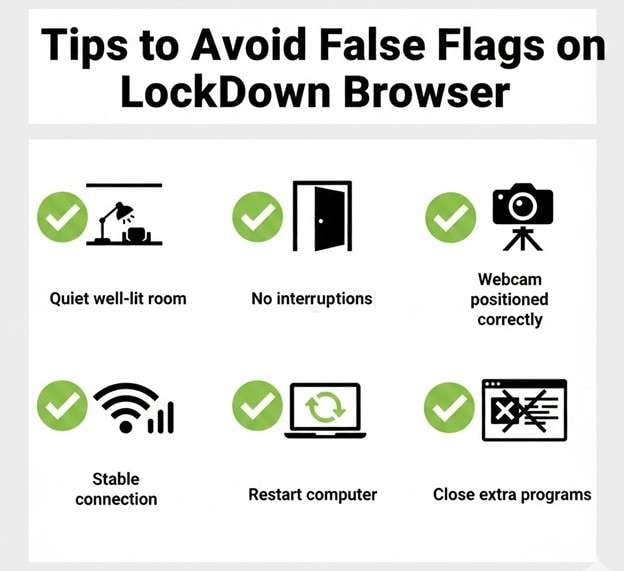 avoiding false flags in lockdown browser