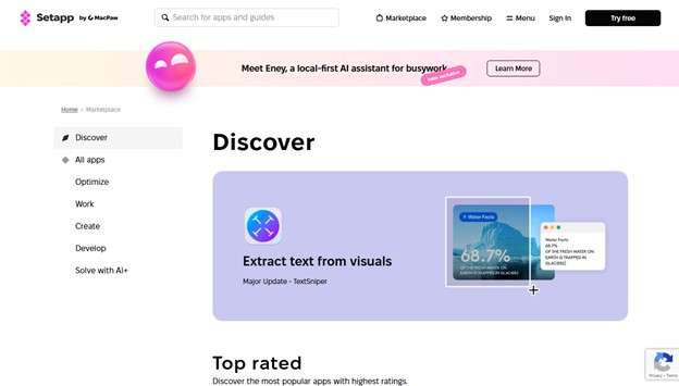 setapp interface