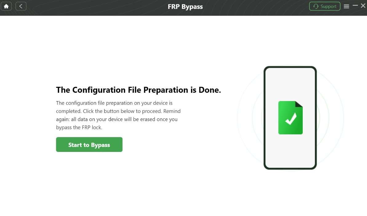 tap on start to bypass