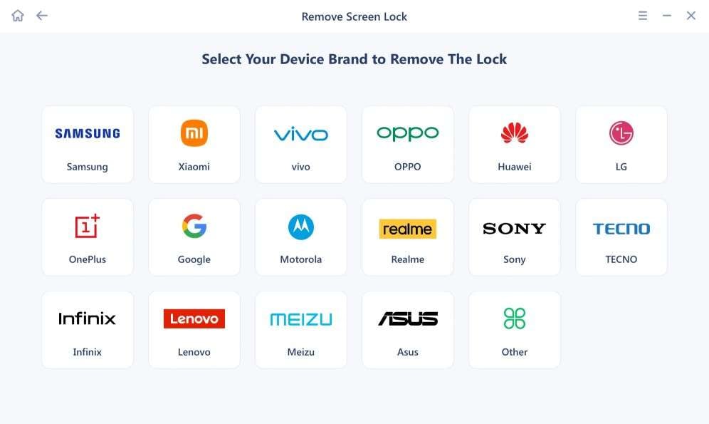 choose the brand from list