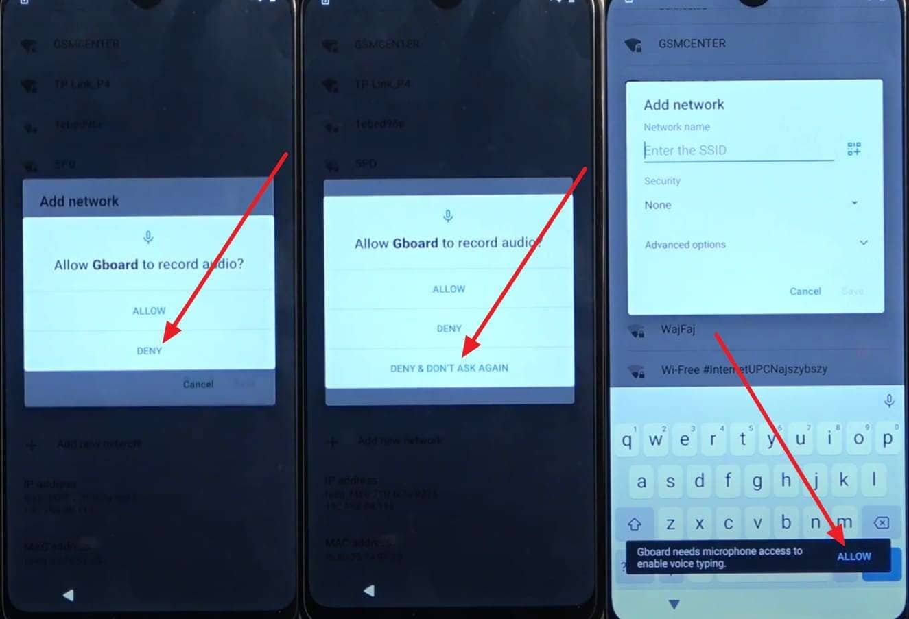tap the allow option