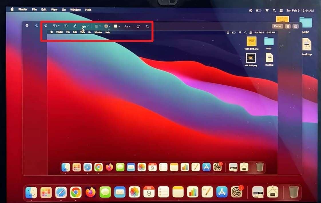 edit the capture screenshot