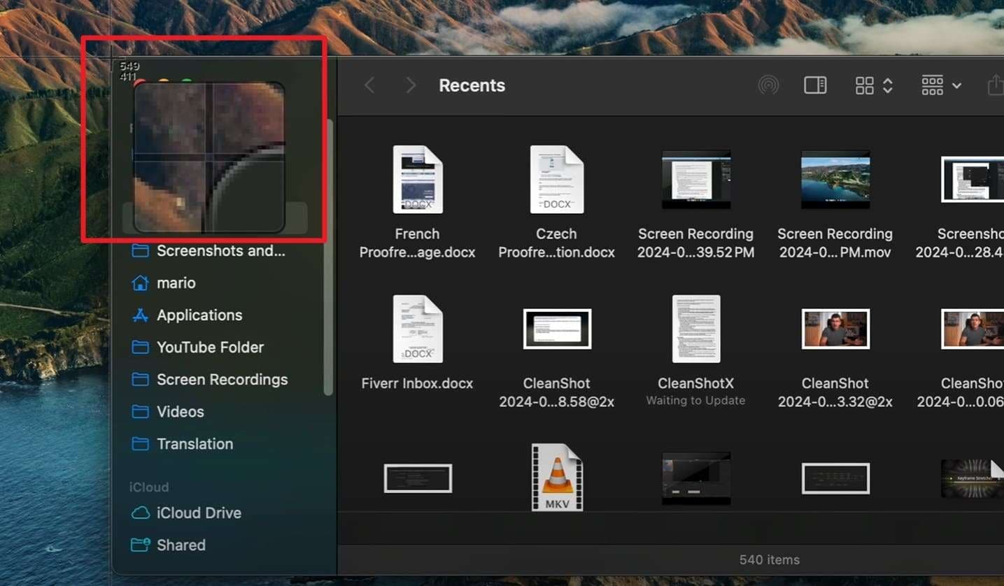 press keys to capture screenshot