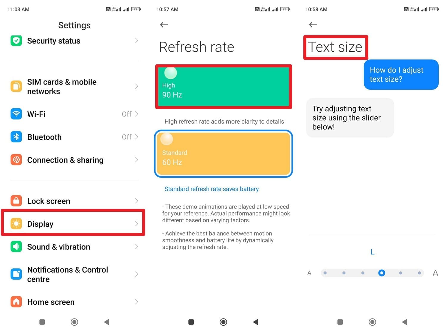 choose settings to take screenshots