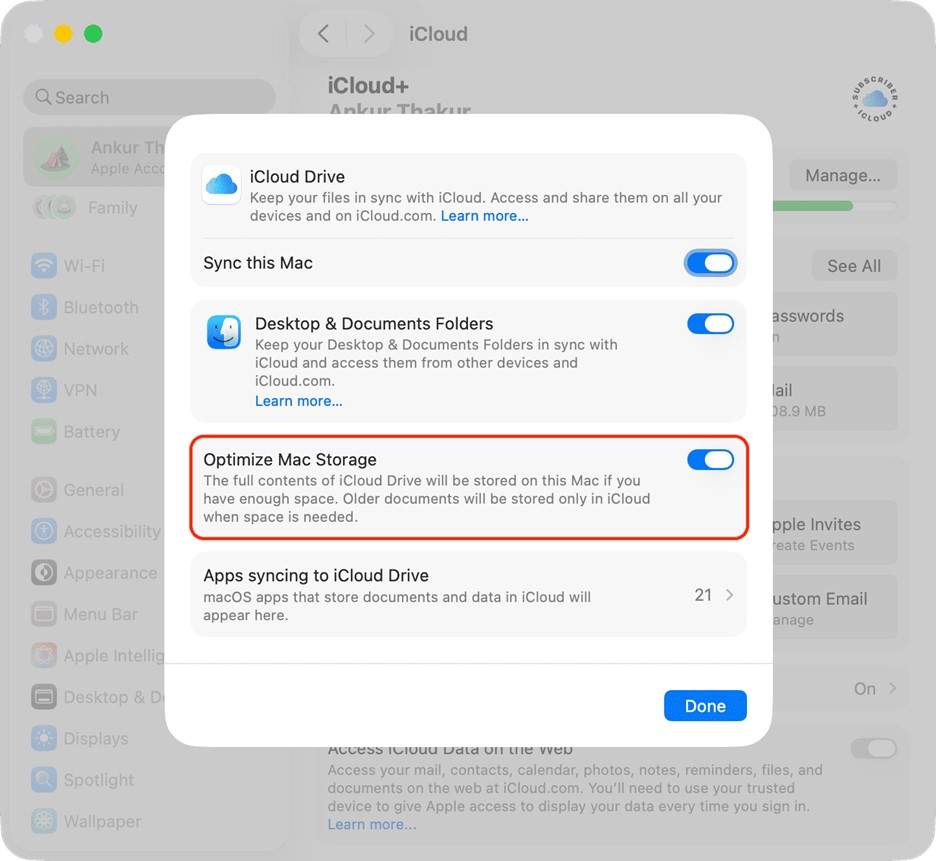 optimize mac storage