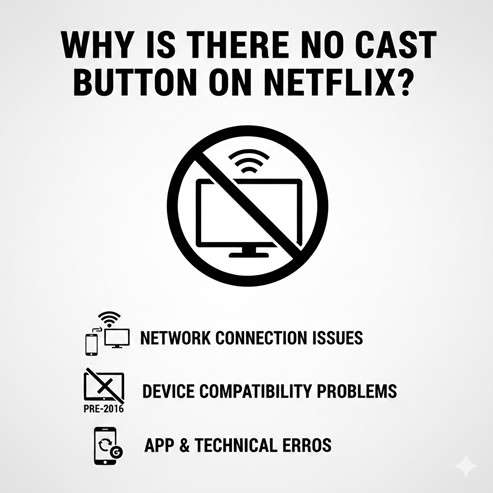 why is there no cast button on netflix