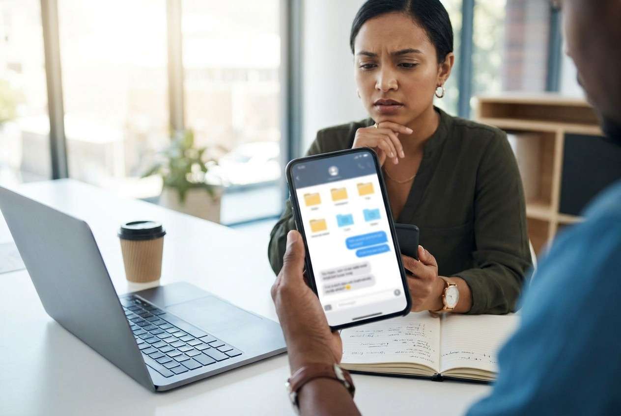 inventory review for files chats and media on work phone: ai prompt guide | dr.fone prompt guide