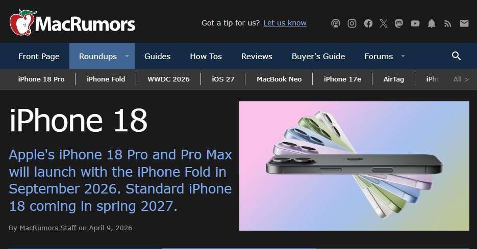 macrumors iphone 18