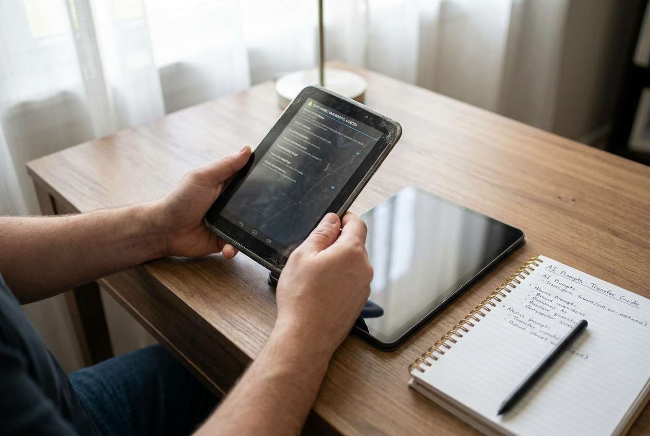 old android tablet to new tablet transfer plan: ai prompt guide | dr.fone prompt guide