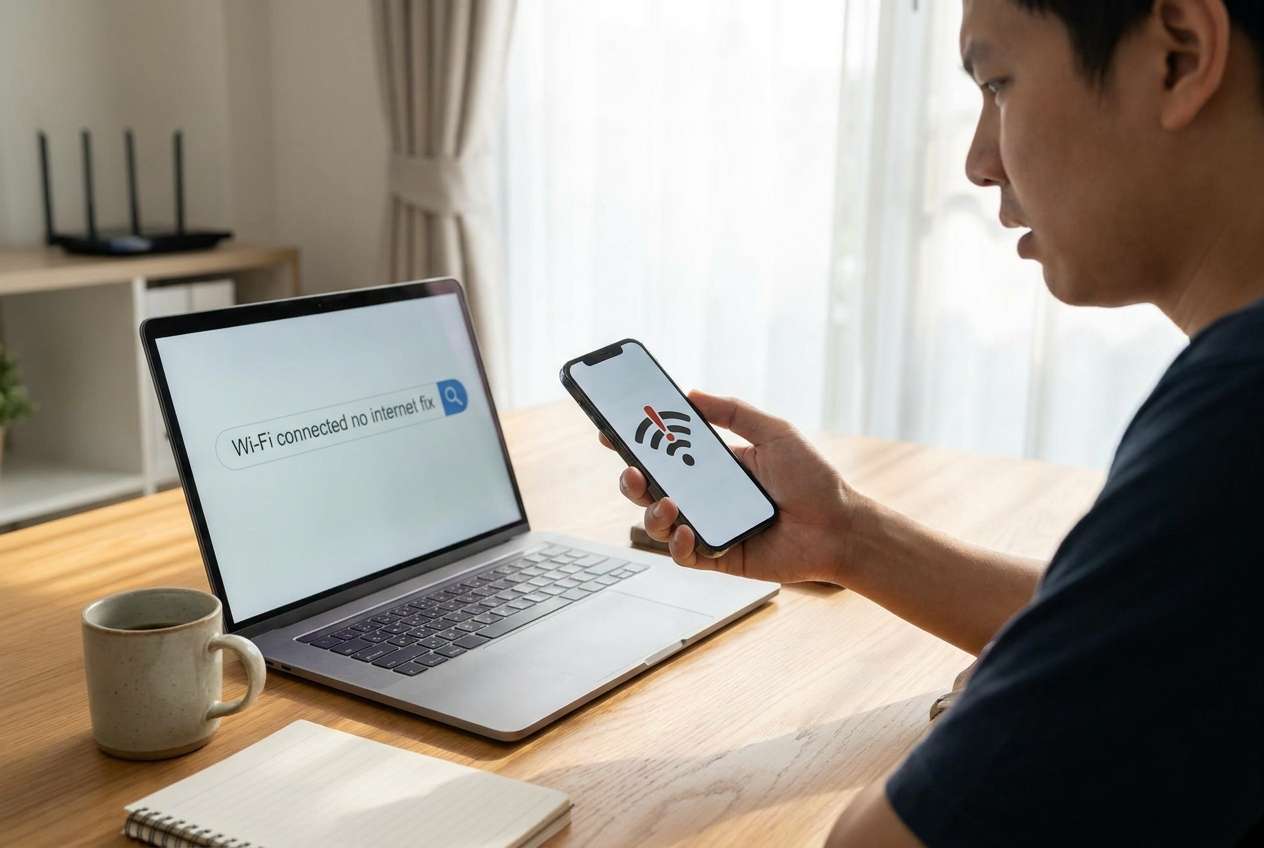 phone connected to wi-fi but no internet: ai prompt guide | dr.fone prompt guide