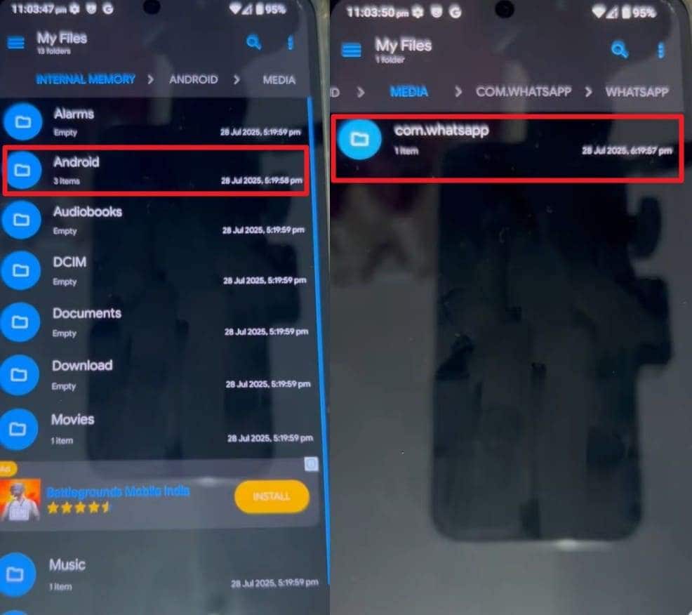 access the local folders