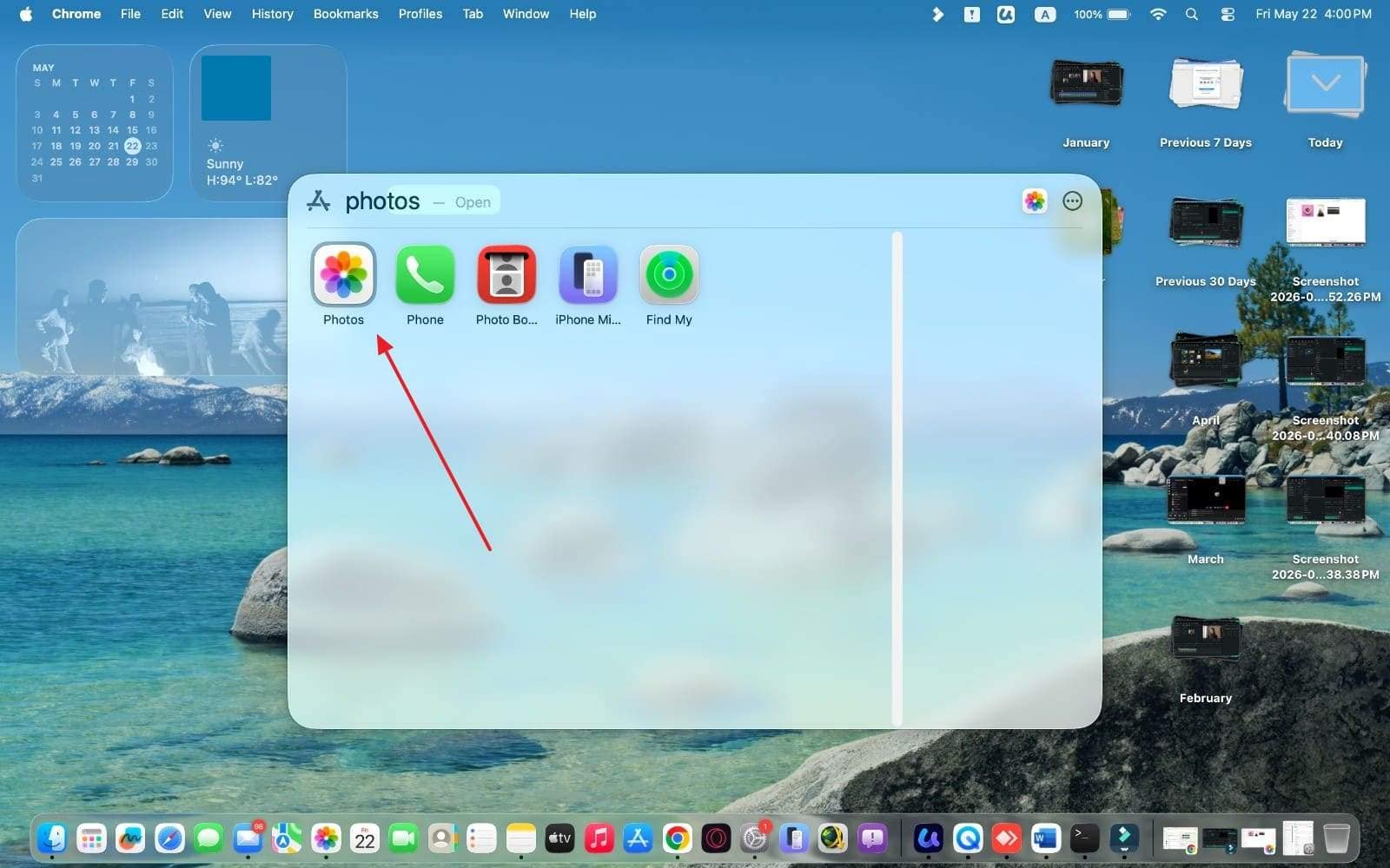 open photos app on mac