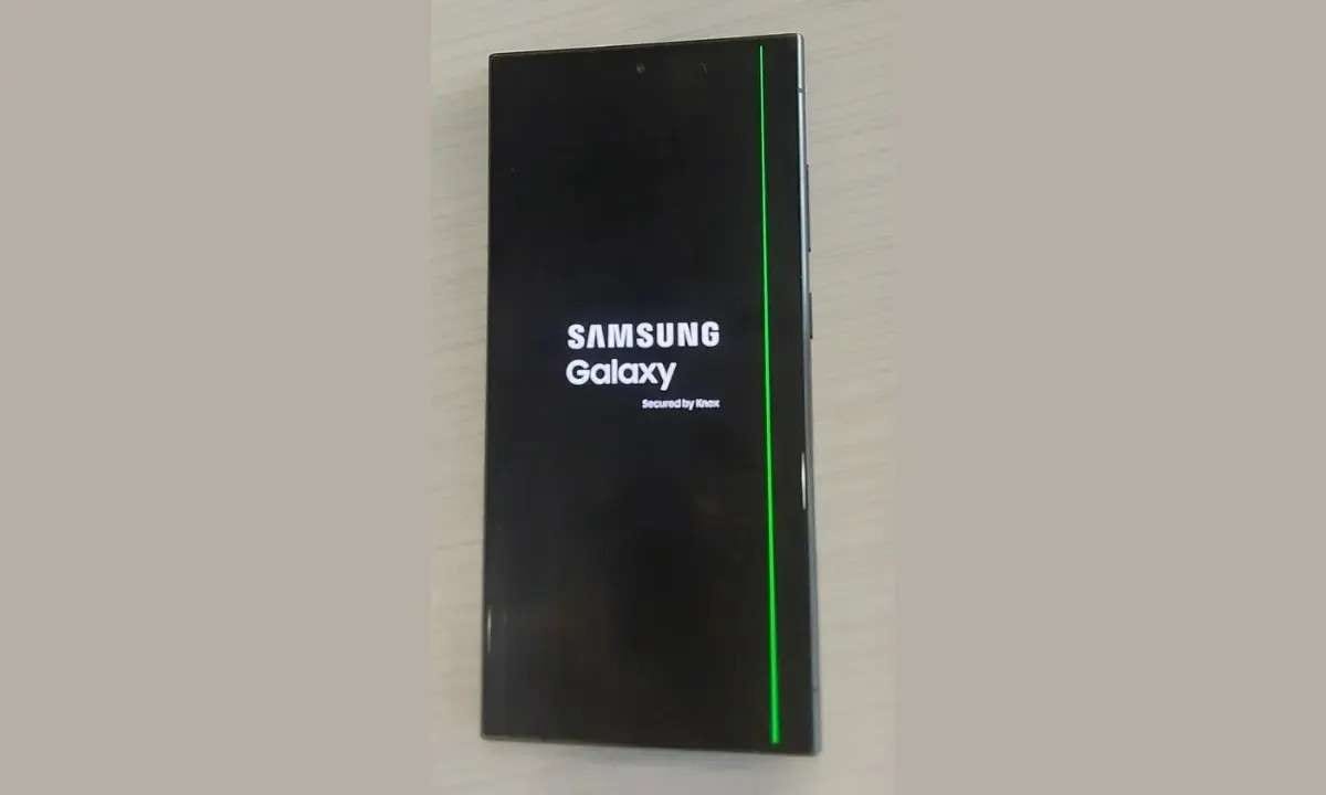 samsung green line boot screen