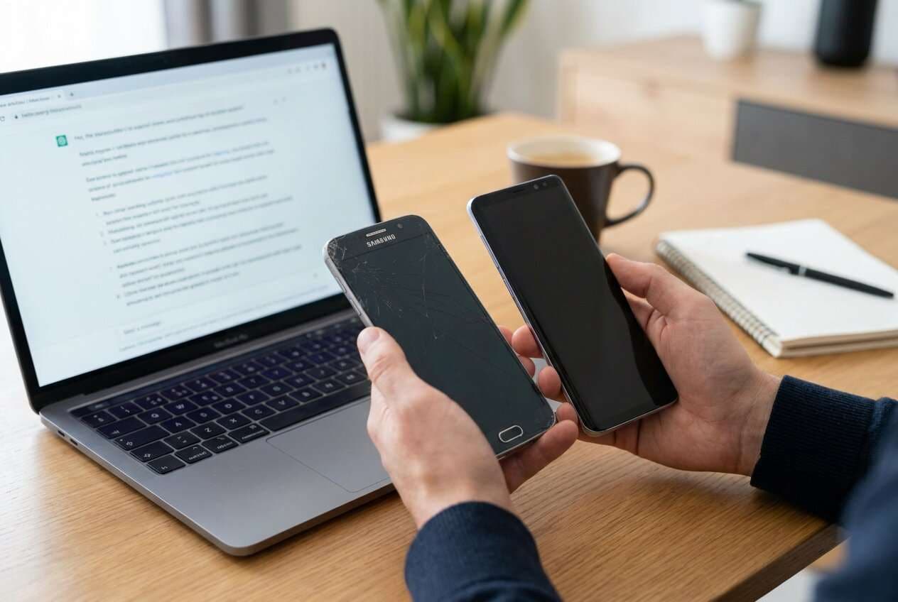 samsung to samsung transfer before trading in old phone: ai prompt guide | dr.fone prompt guide
