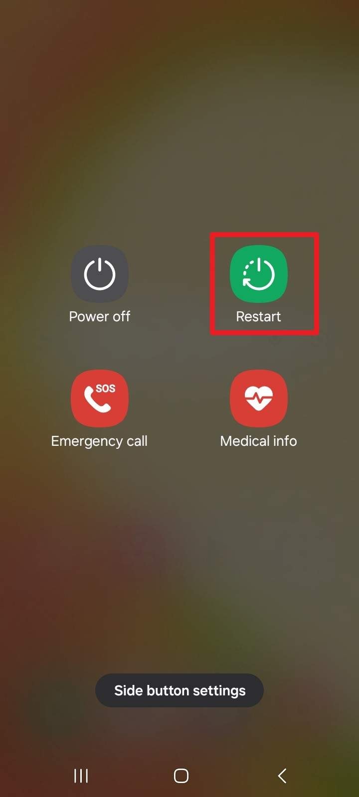 choose the restart buttons