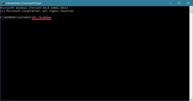 command to run system file checker