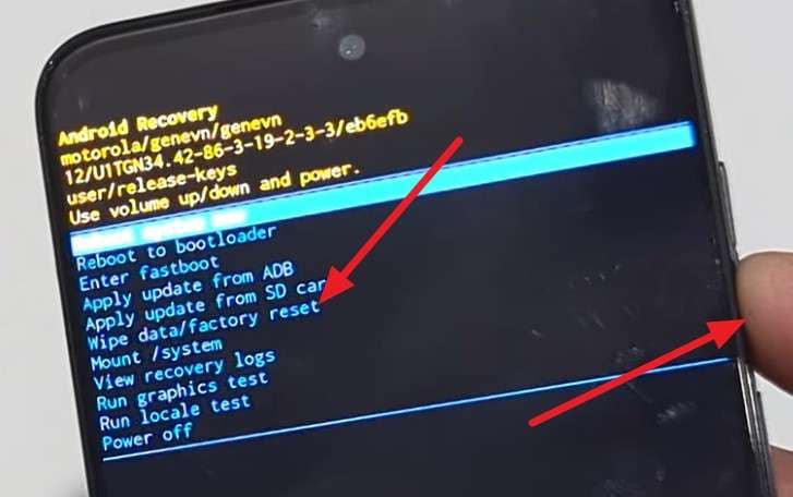 use the wipe data option