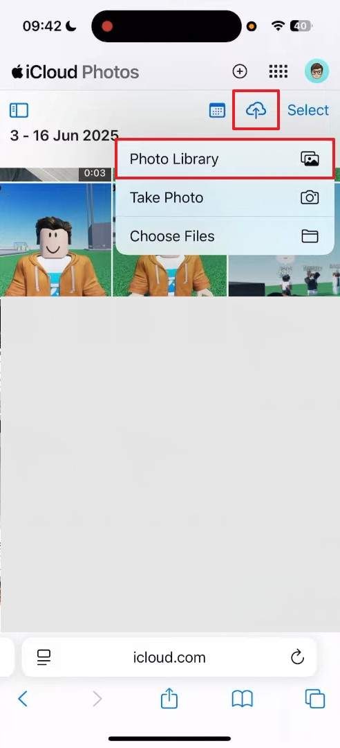 how to upload pictures to icloud