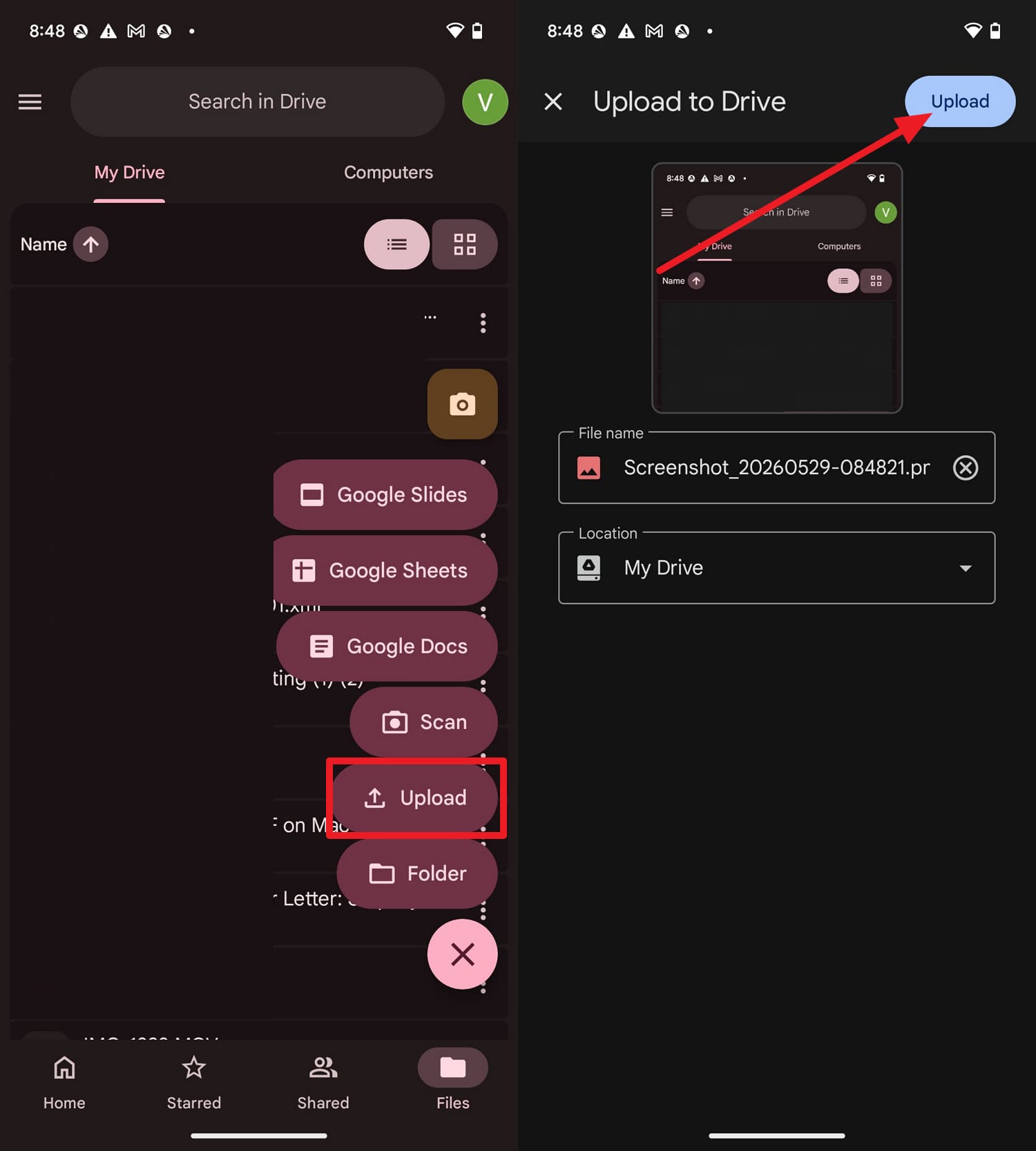 tap the plus icon