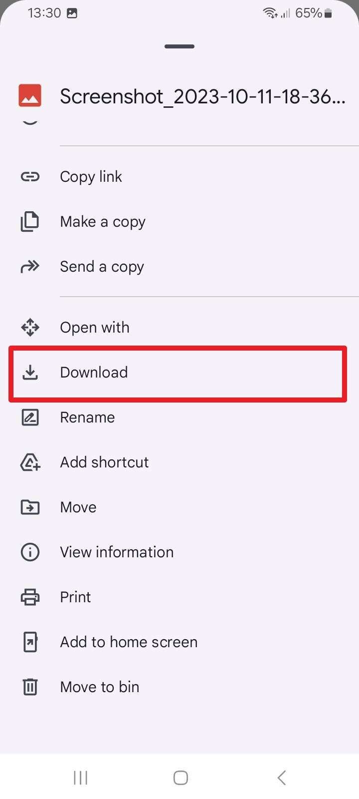 press the send icon