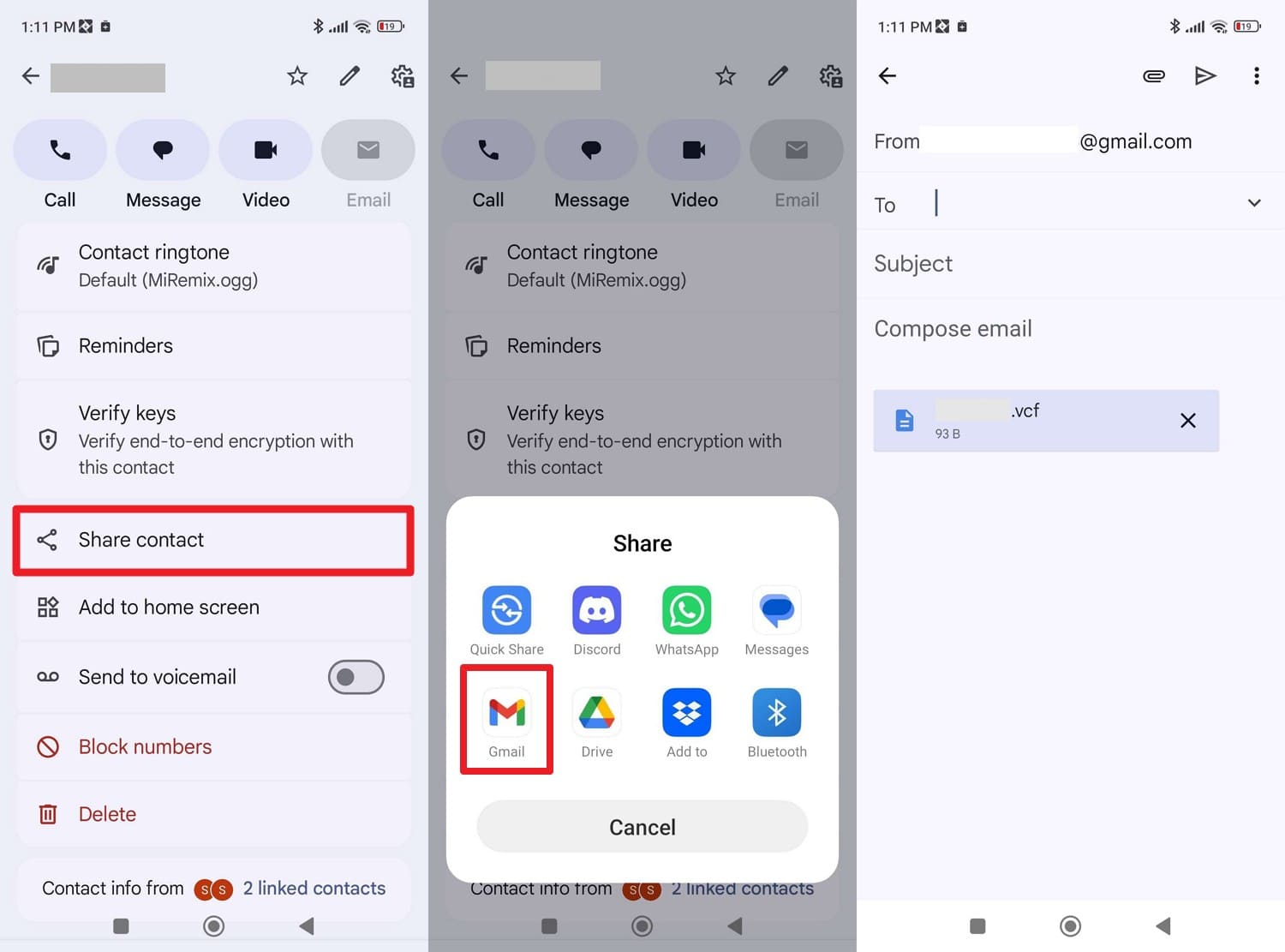 move contact with gmail