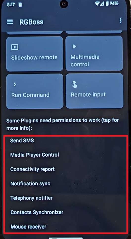 set the given settings