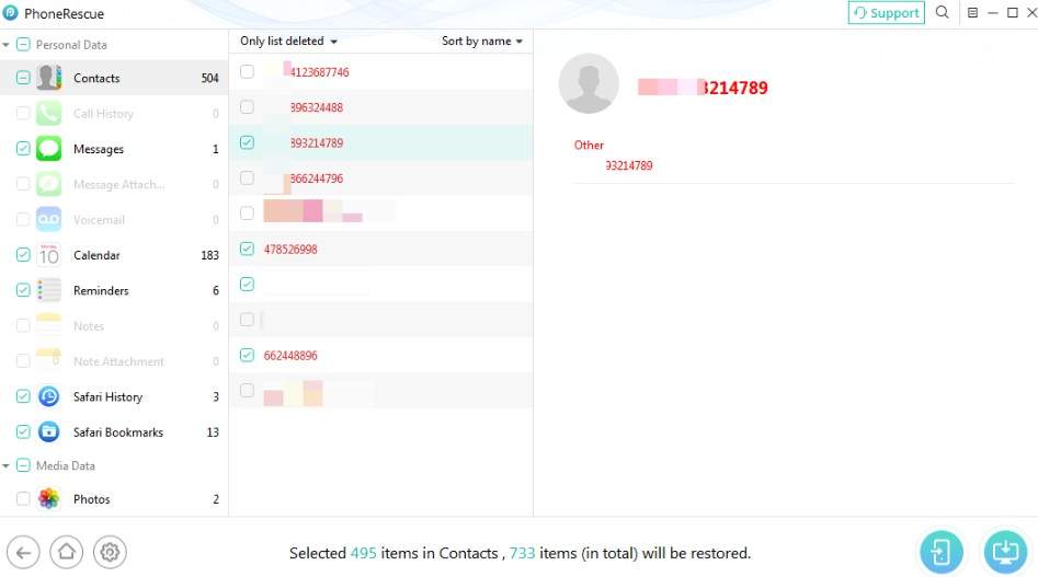 export the data