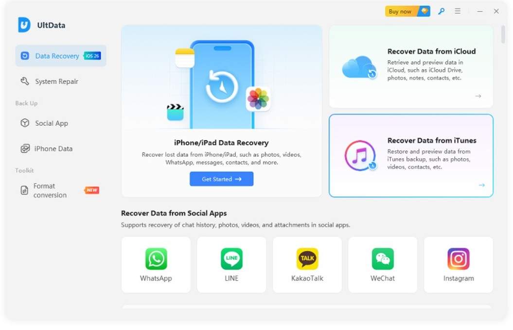 ultadata iphone recovery tool