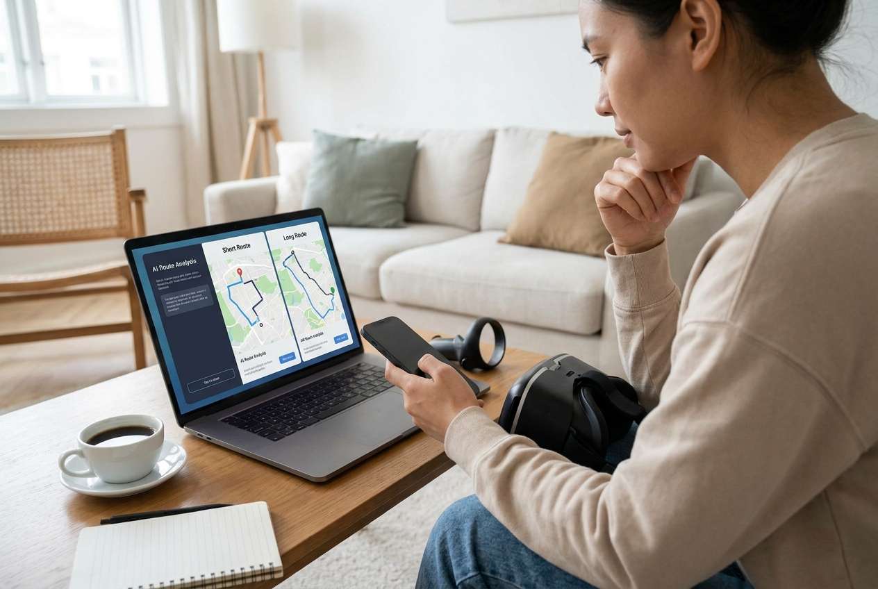 compare short and long virtual walking routes: ai prompt guide | dr.fone prompt guide