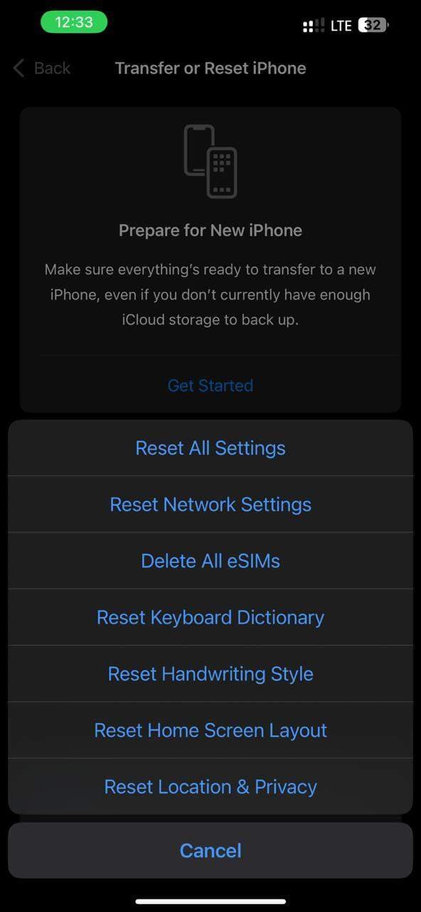 Réinitialiser tous les réglages de l’iPhone