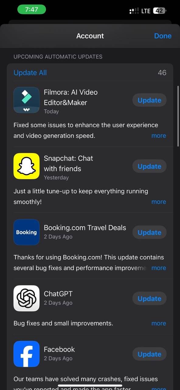 update all apps