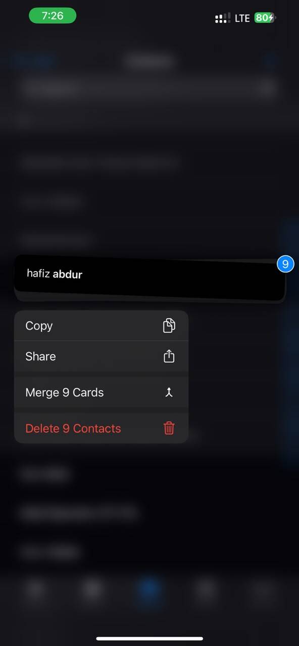 delete multiple contacts on iphone