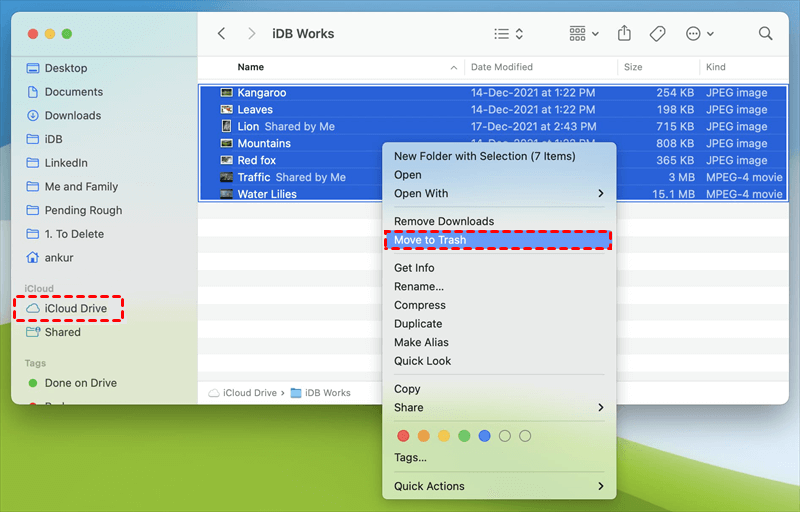 delete files from mac
