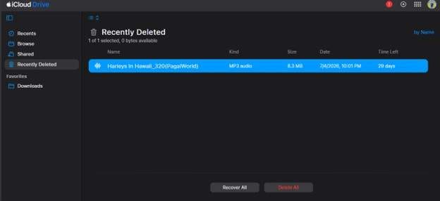 delete recently deleted on icloud