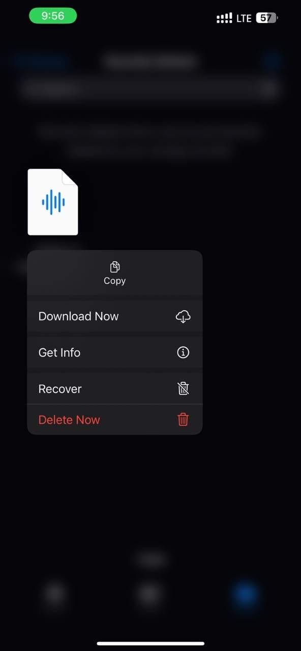 recover from recently deleted