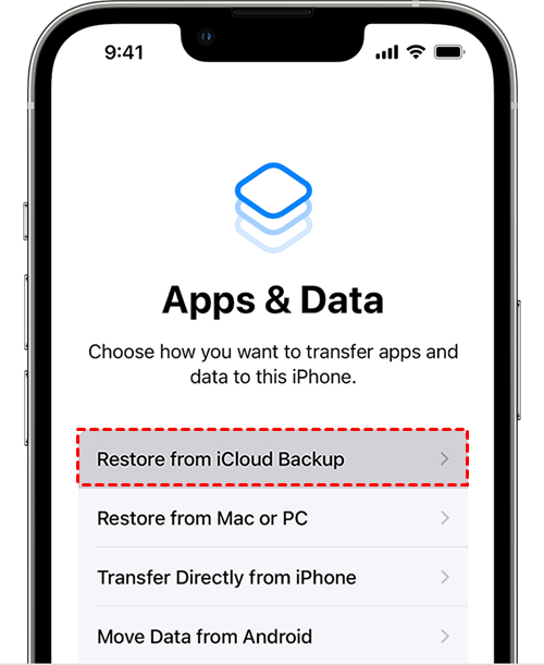 restore from icloud backup