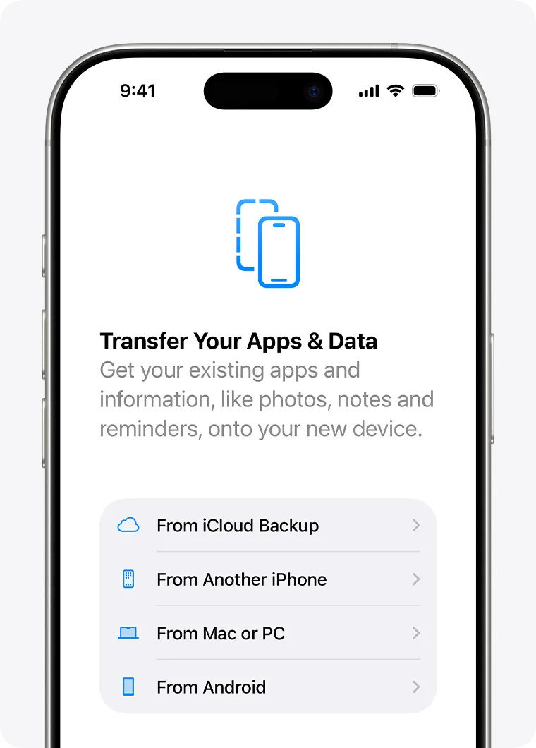iCloud Backup restore