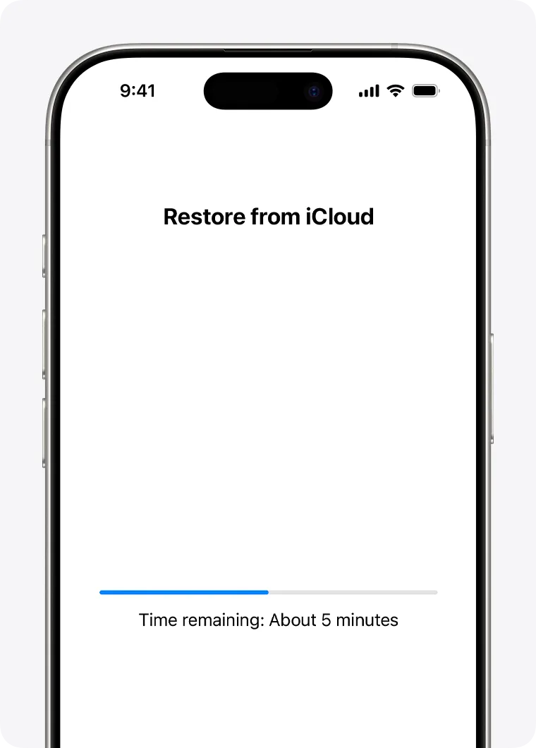 Wait For iCloud restore