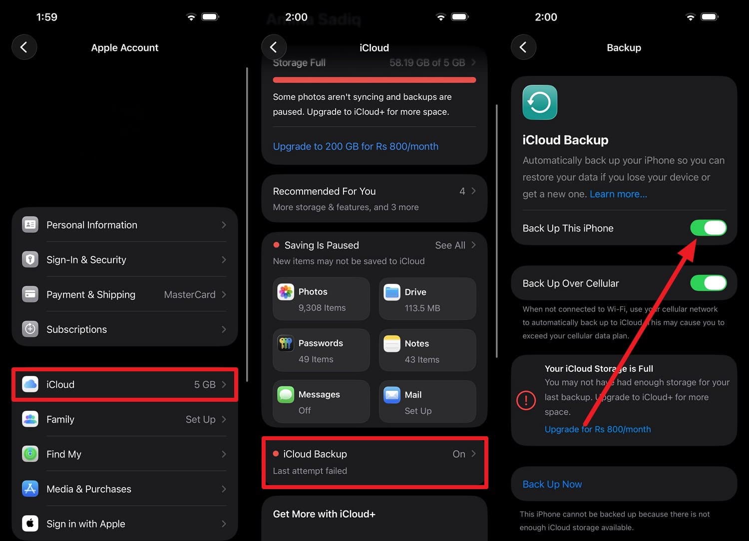 Créer une sauvegarde iCloud avant iOS 27