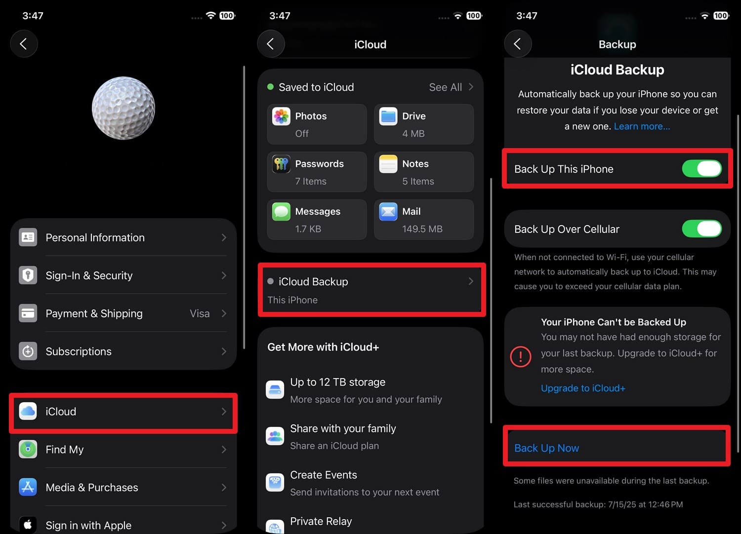 pick icloud backup