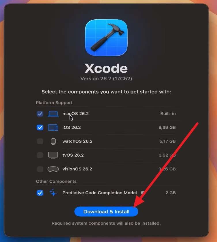 download and install xcode