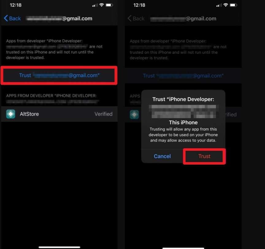 pick the trust option