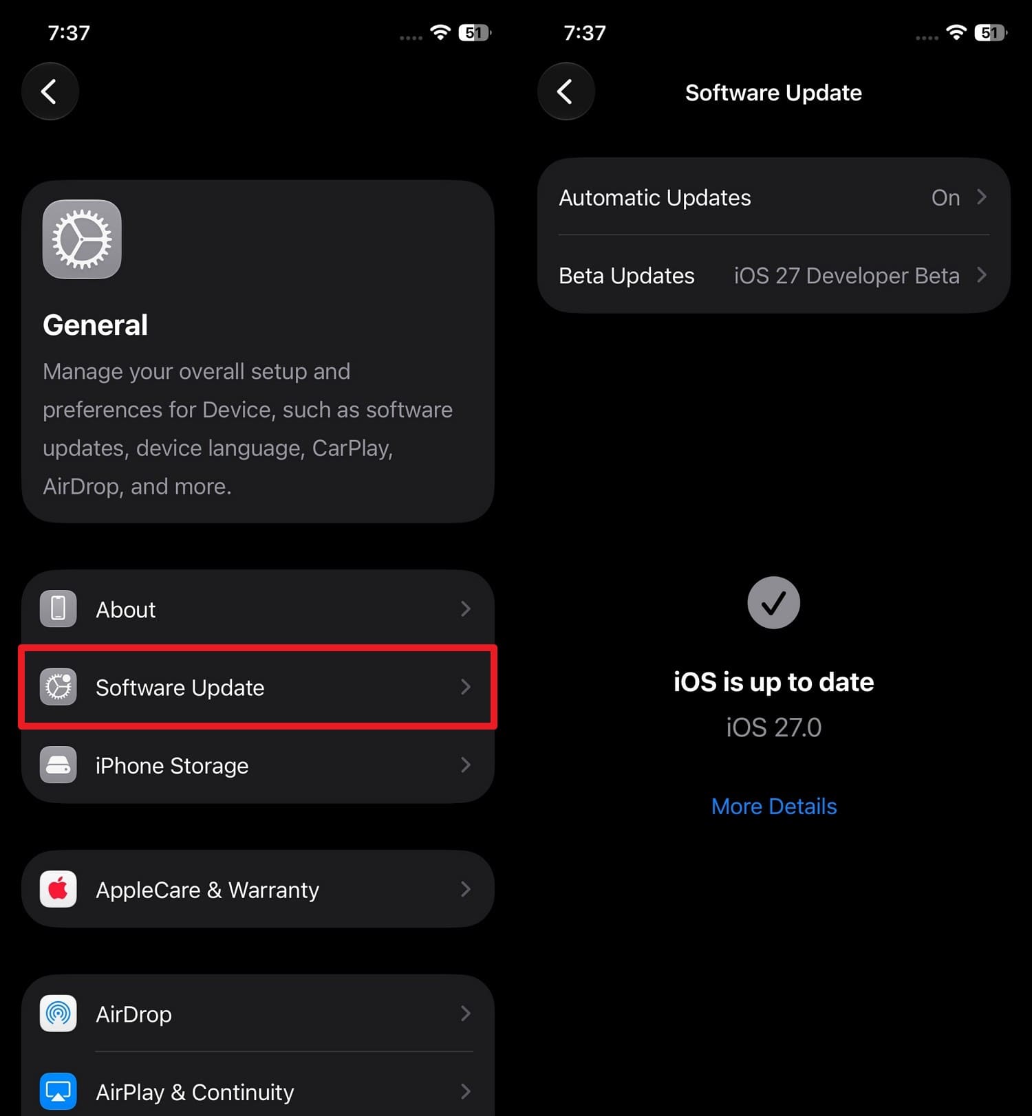 choose to update ios