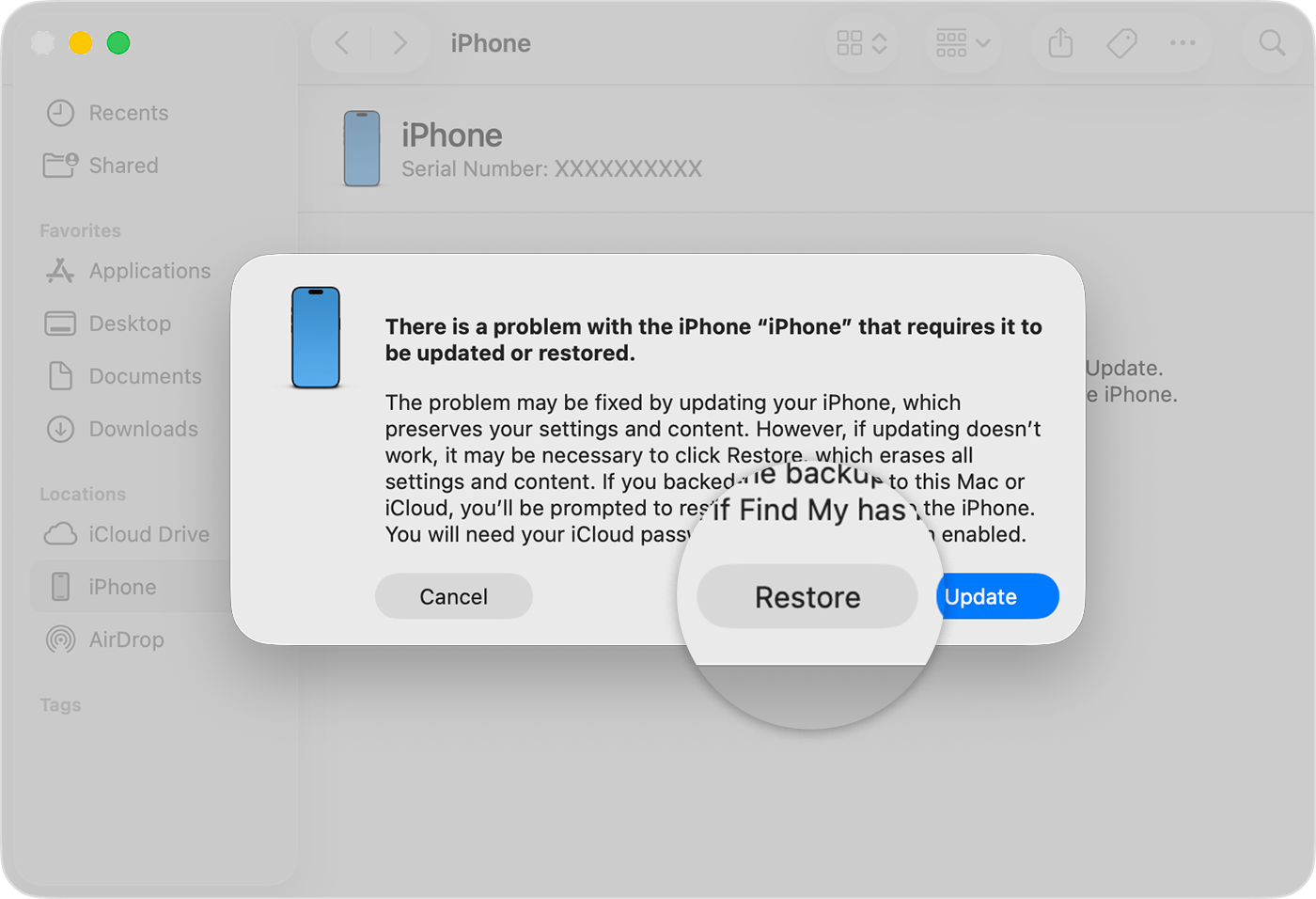 iOS 27 Frozen restore
