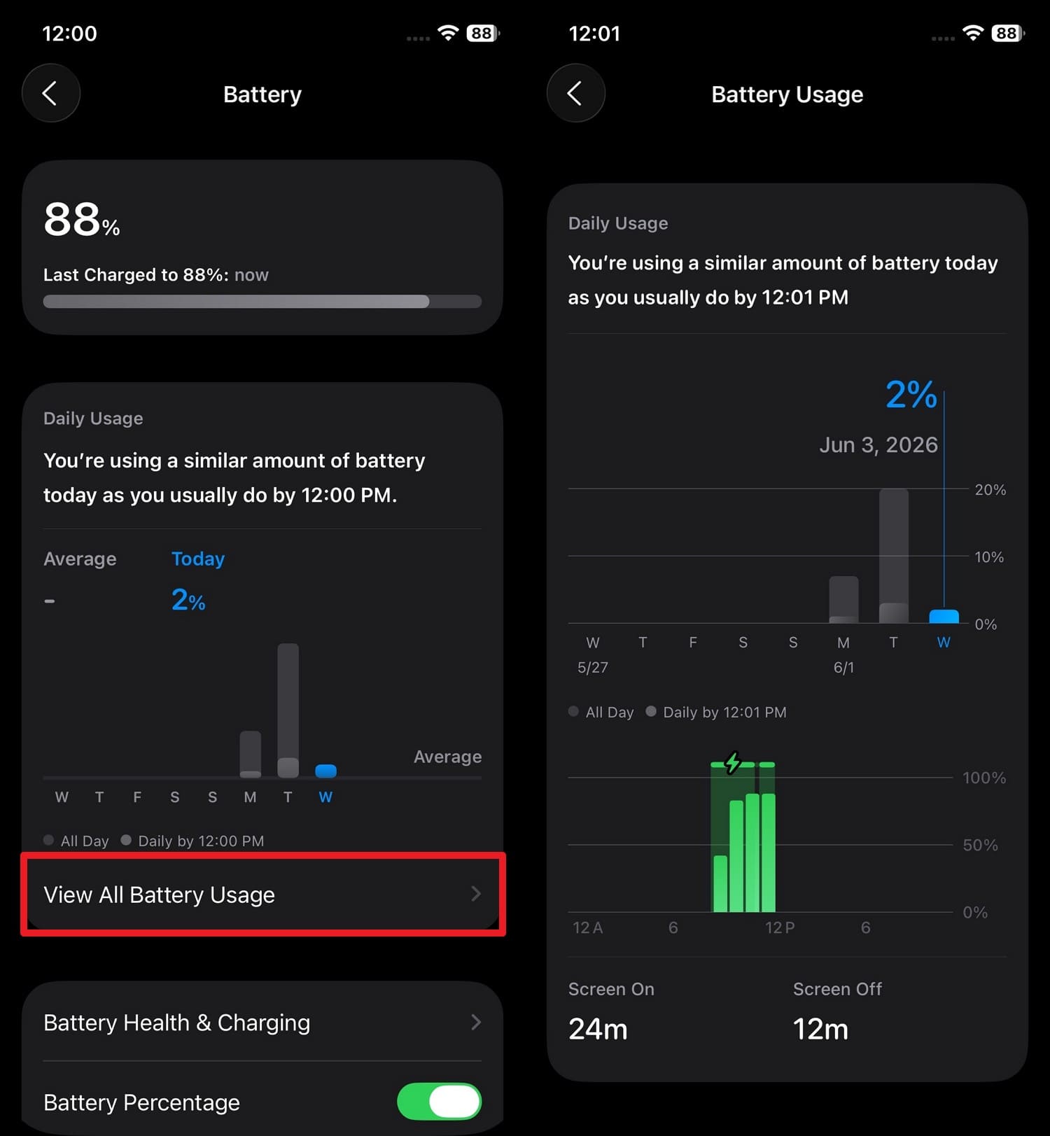 vérifier l’utilisation de la batterie sur iOS 27