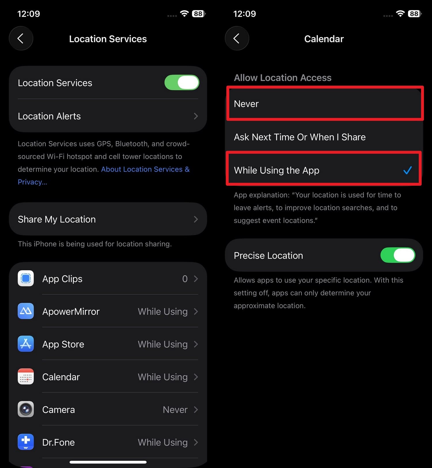limiter la localisation pour économiser la batterie iOS 27