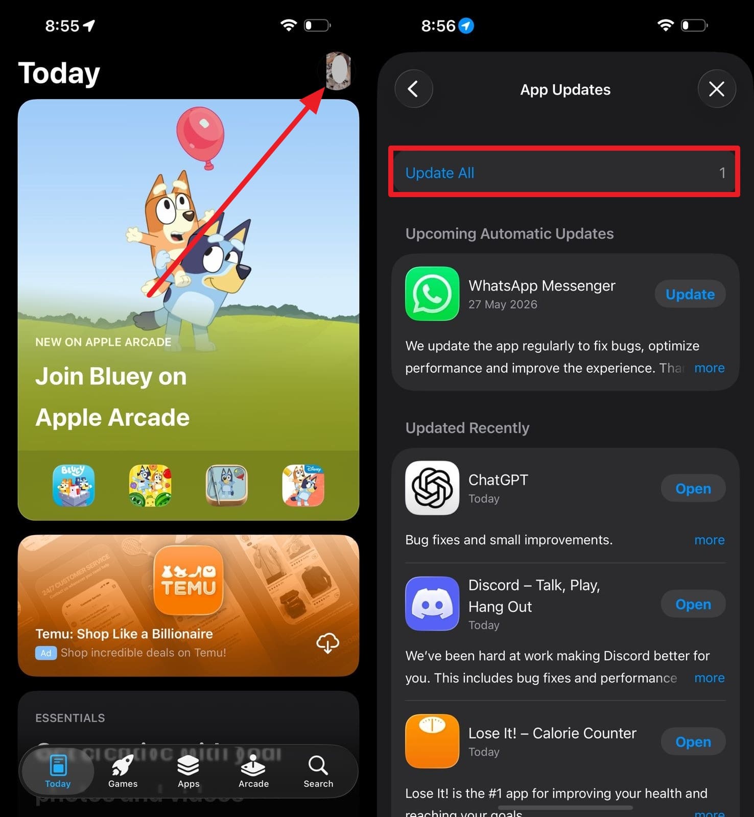 Mettre à jour les apps avant iOS 27